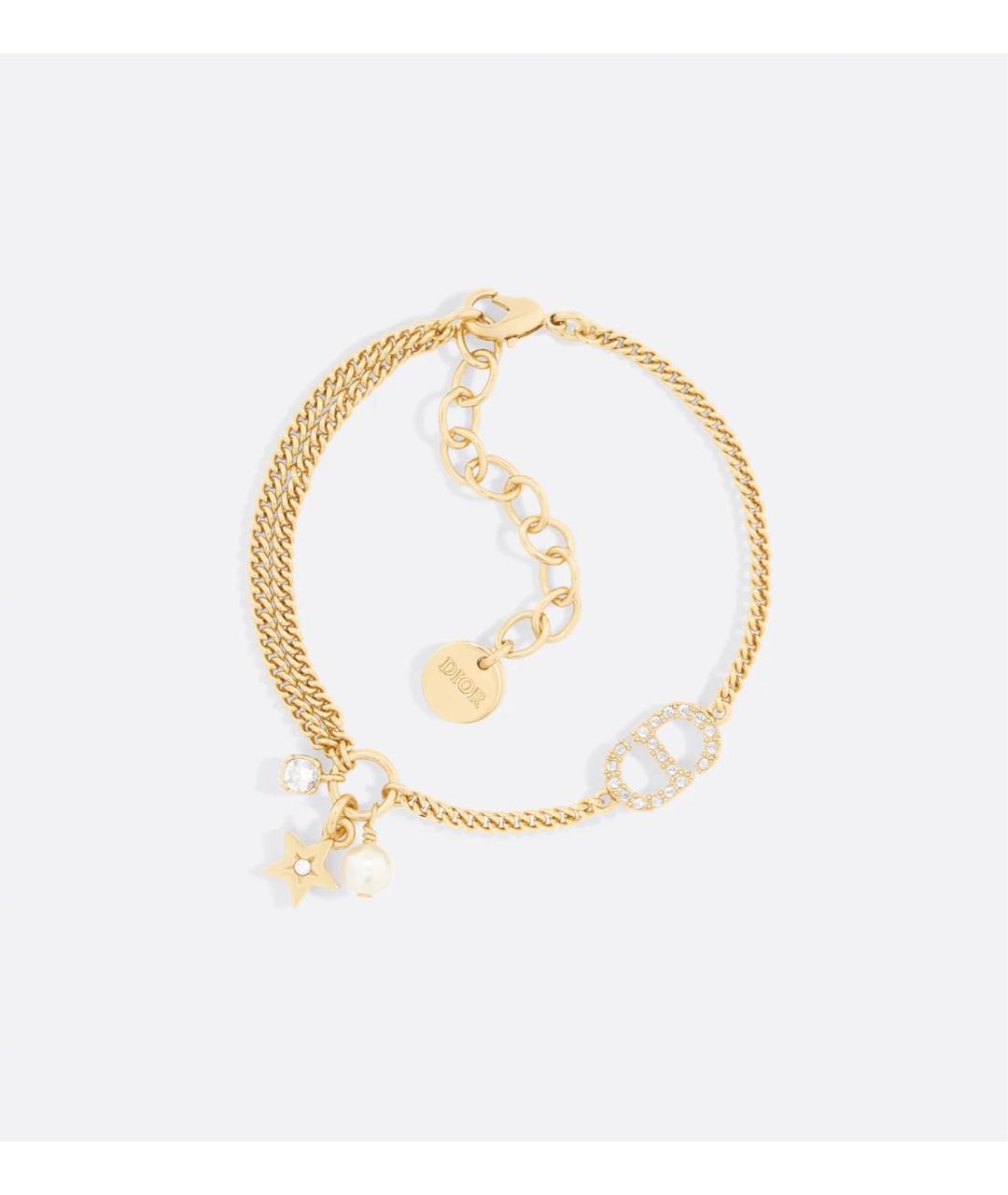 CHRISTIAN DIOR Золотой металлический браслет, фото 3