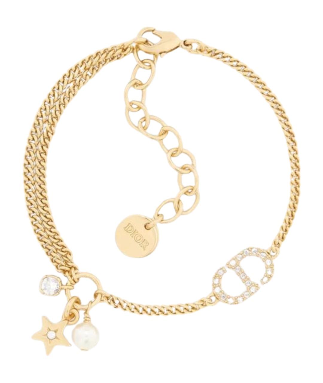 CHRISTIAN DIOR Золотой металлический браслет, фото 1