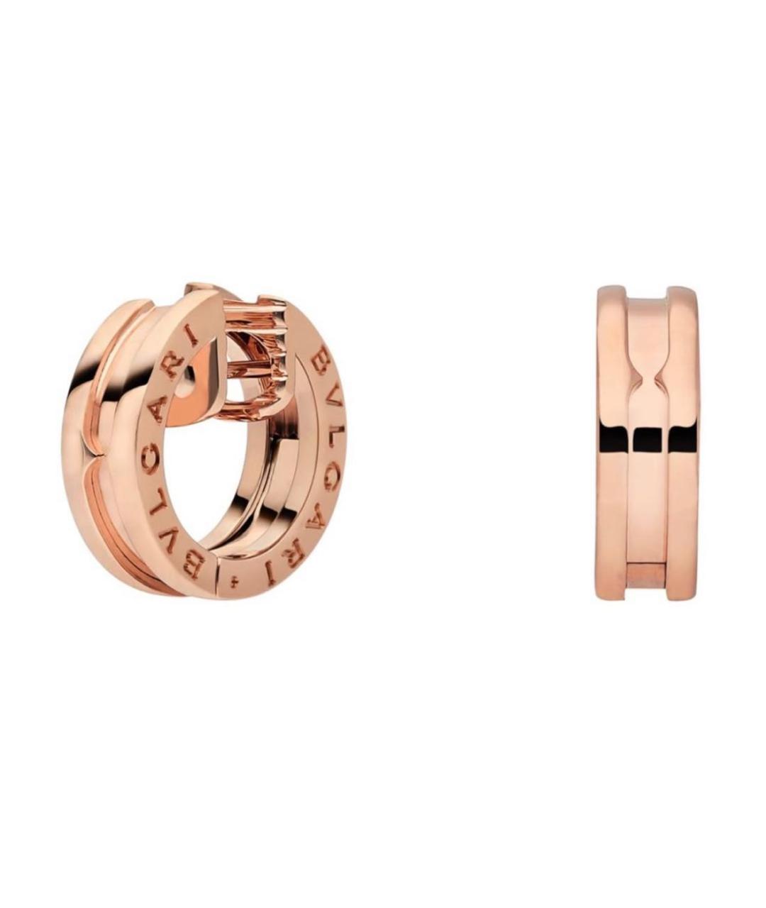 BVLGARI Золотые серьги из розового золота, фото 9