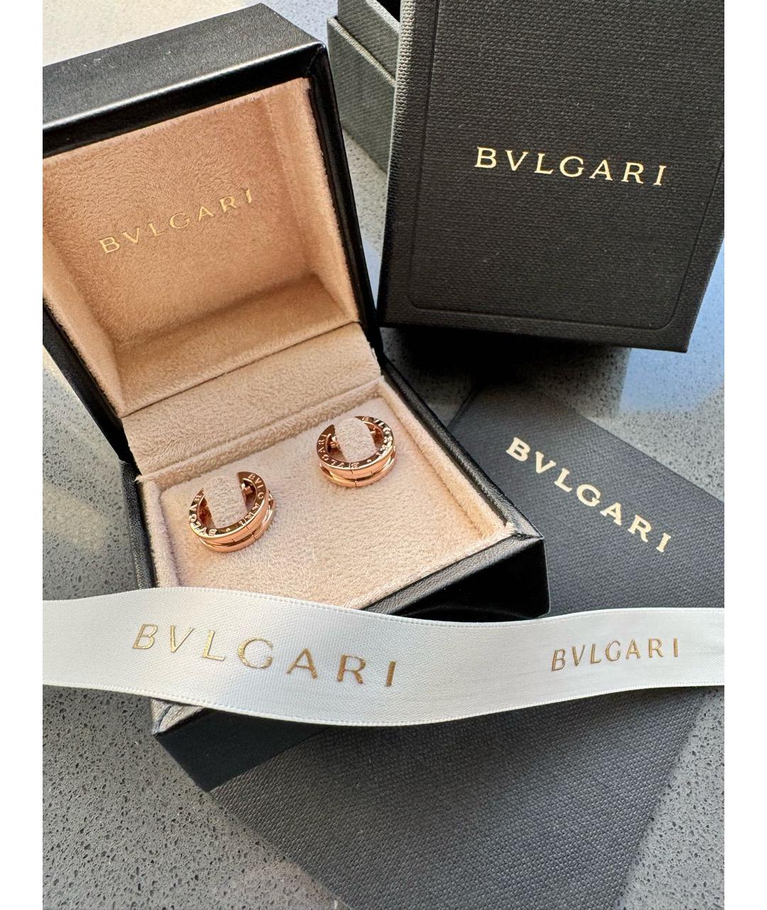 BVLGARI Золотые серьги из розового золота, фото 2