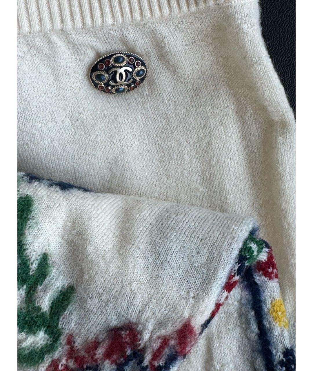 CHANEL Бежевые шерстяные леггинсы и велосипедки, фото 4