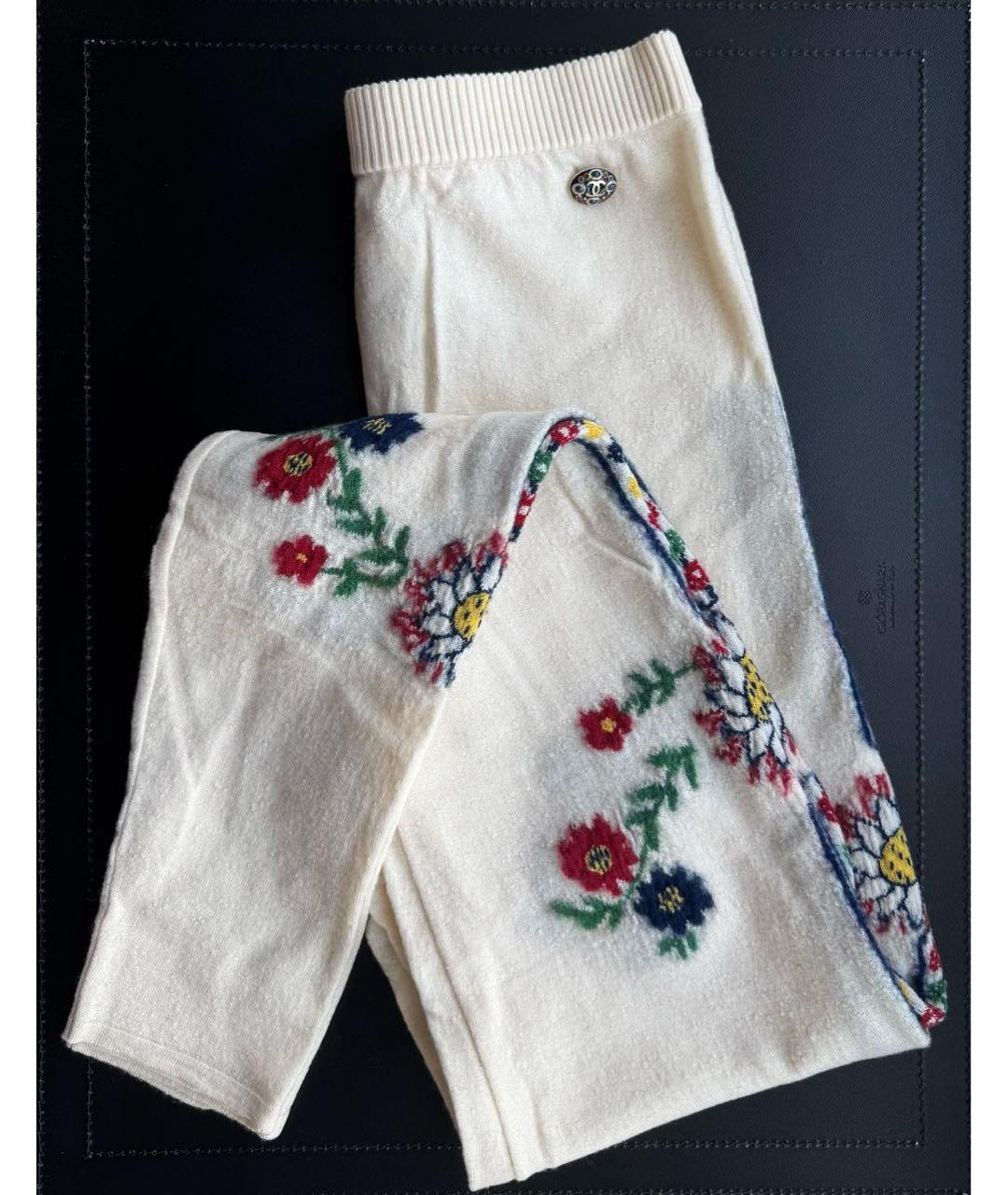 CHANEL Бежевые шерстяные леггинсы и велосипедки, фото 5