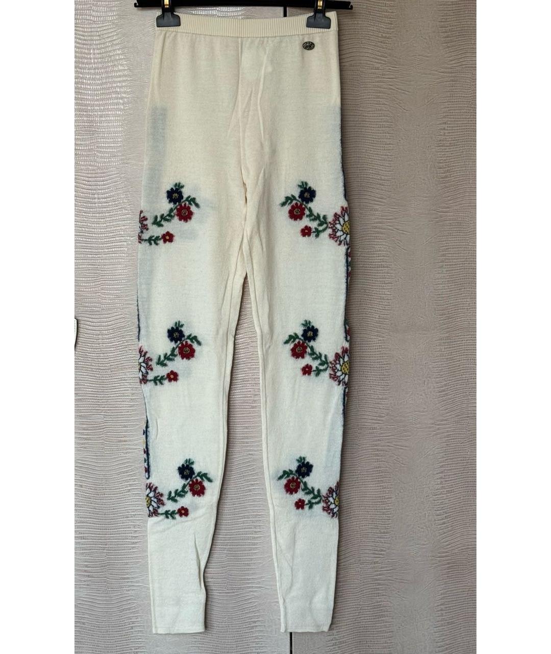 CHANEL Бежевые шерстяные леггинсы и велосипедки, фото 8