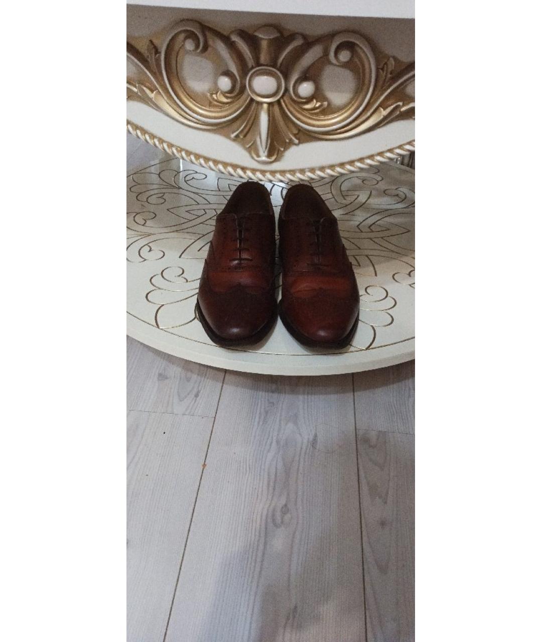 CROCKETT&JONES Коричневые кожаные туфли, фото 2