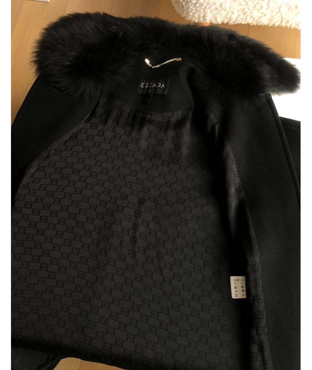 ESCADA Черное шерстяное пальто, фото 4