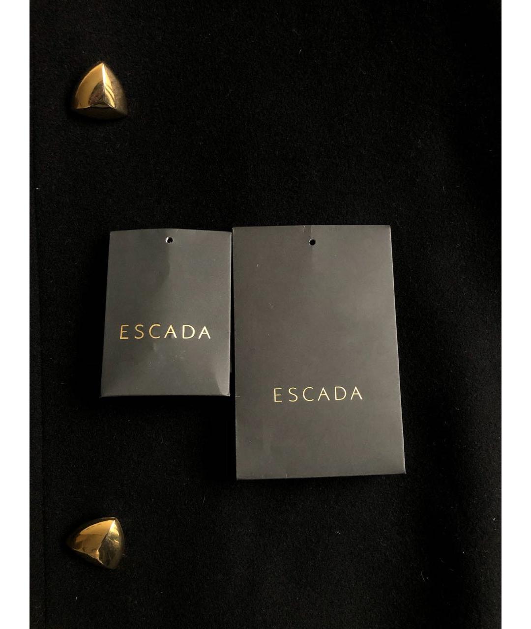 ESCADA Черное шерстяное пальто, фото 5