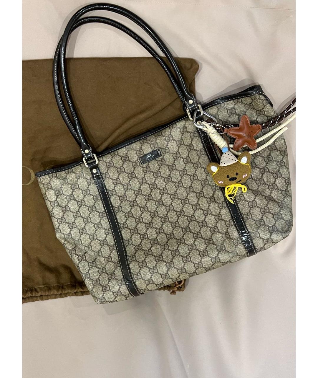 GUCCI Коричневая кожаная сумка с короткими ручками, фото 6