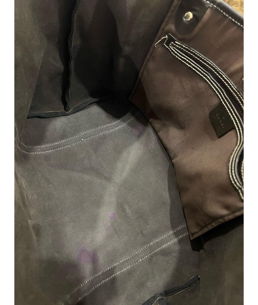 GUCCI Коричневая кожаная сумка с короткими ручками, фото 4