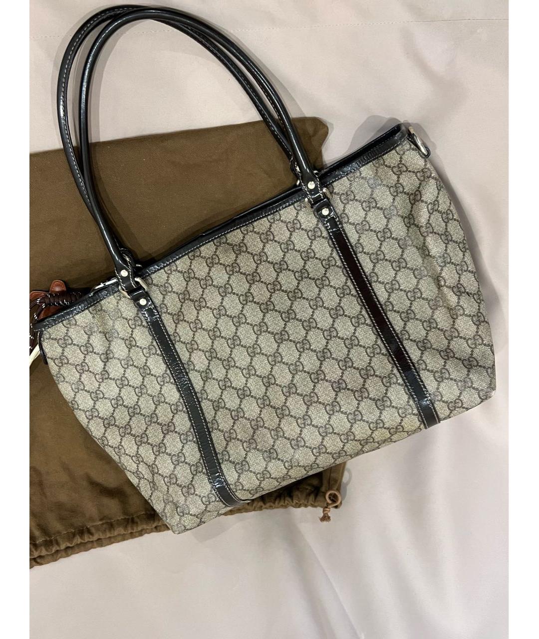 GUCCI Коричневая кожаная сумка с короткими ручками, фото 3