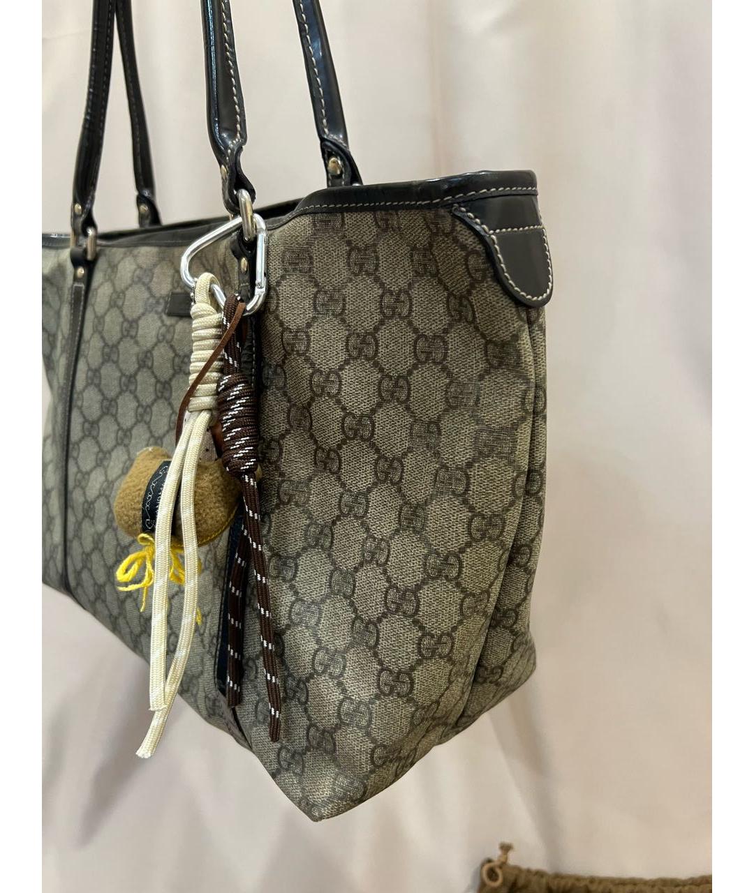 GUCCI Коричневая кожаная сумка с короткими ручками, фото 2