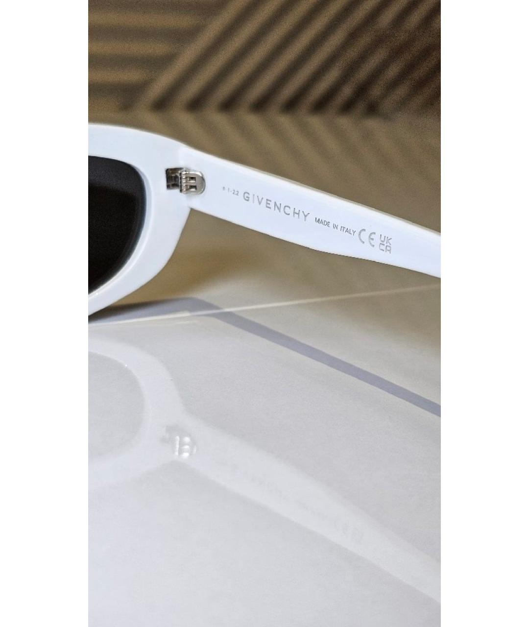 GIVENCHY Белые пластиковые солнцезащитные очки, фото 7