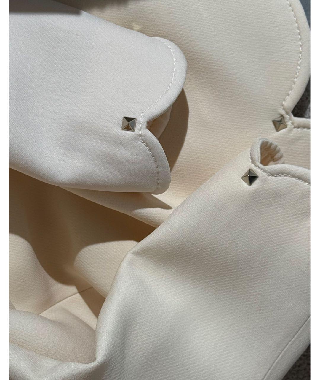 VALENTINO Бежевое шерстяное повседневное платье, фото 4