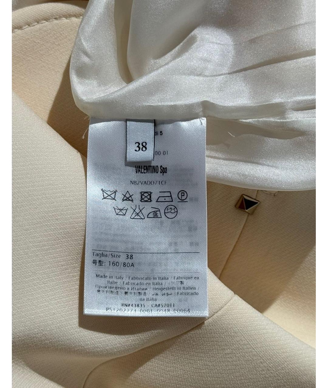 VALENTINO Бежевое шерстяное повседневное платье, фото 7