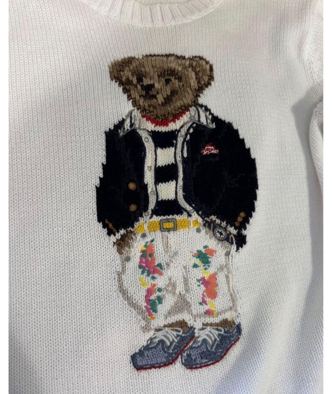 POLO RALPH LAUREN Белый хлопковый джемпер / свитер, фото 5