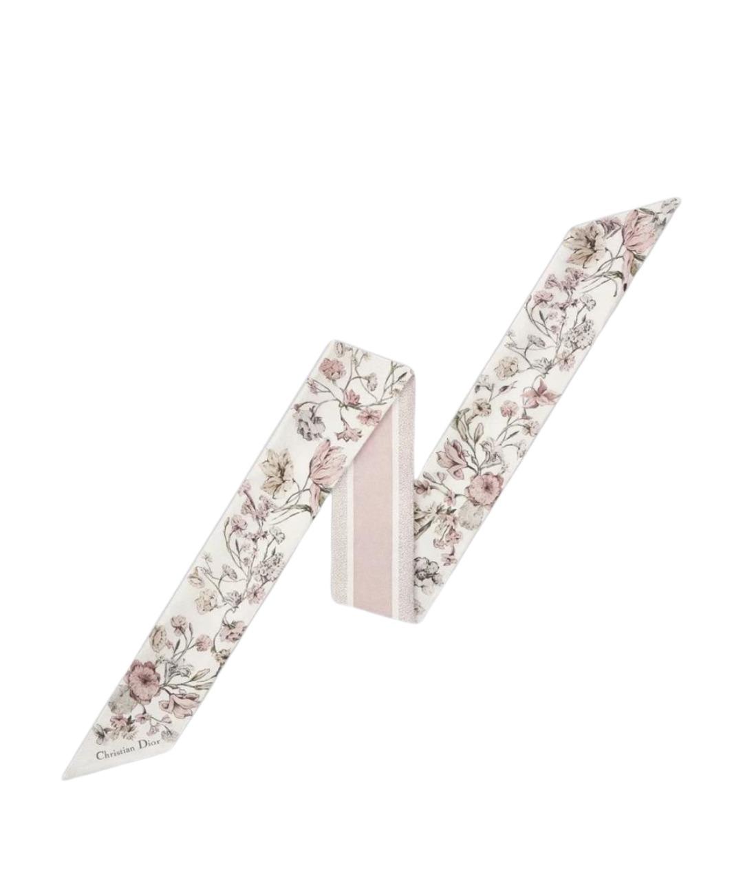 CHRISTIAN DIOR Белый шелковый платок, фото 1