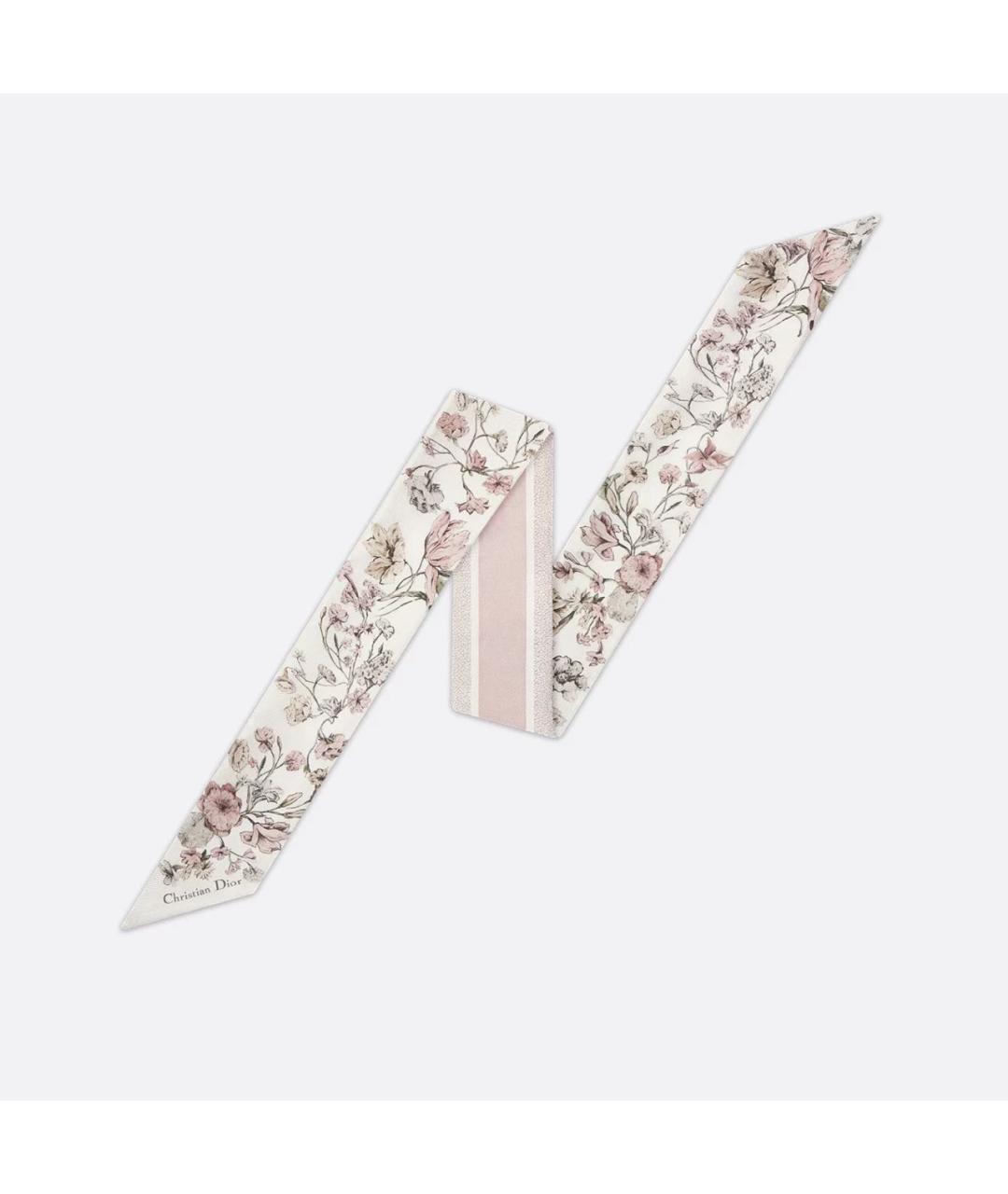 CHRISTIAN DIOR Белый шелковый платок, фото 5