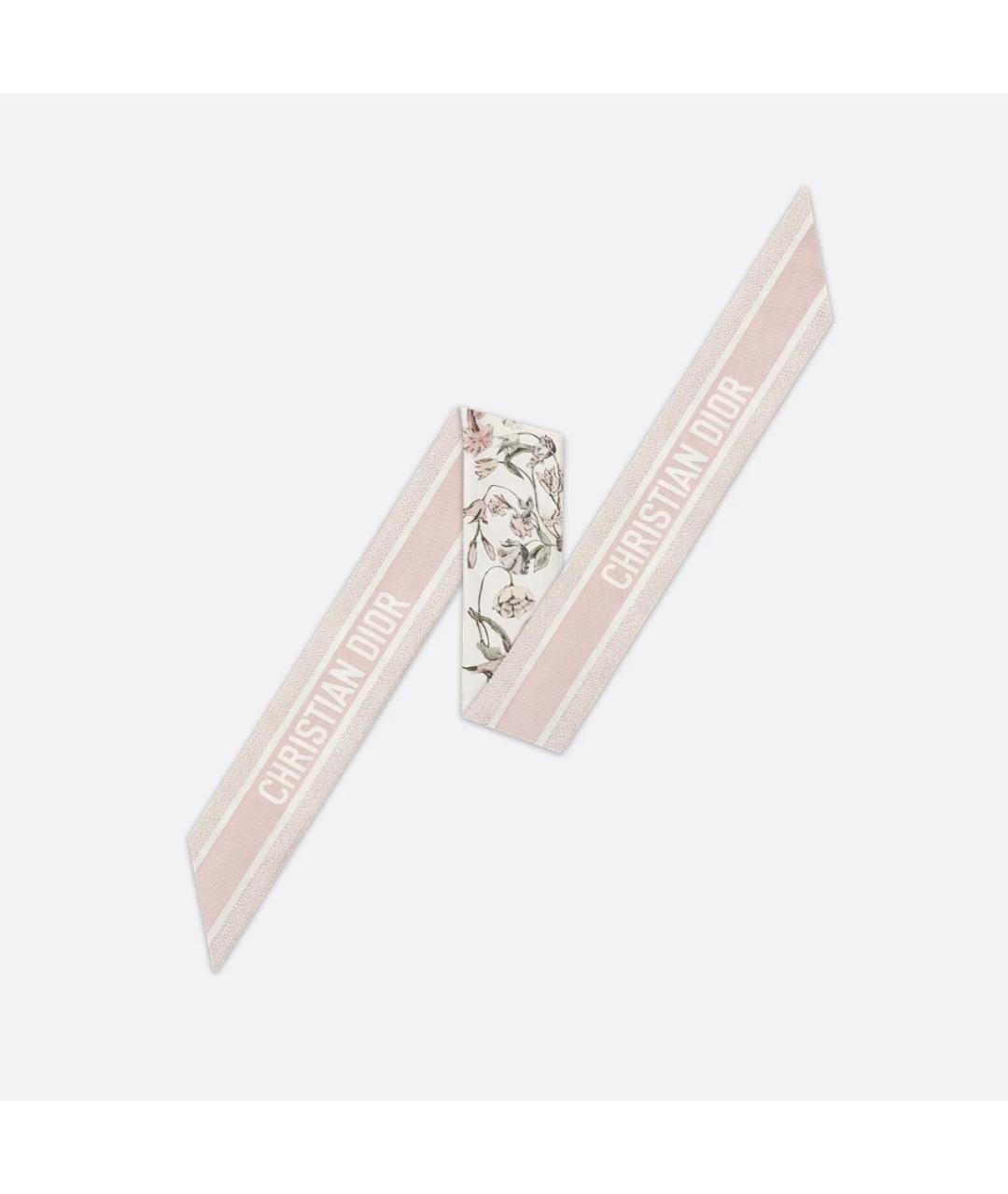 CHRISTIAN DIOR Белый шелковый платок, фото 3