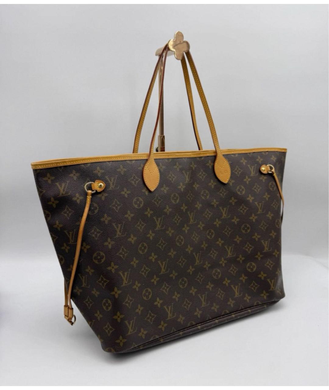 LOUIS VUITTON Коричневая сумка тоут, фото 3