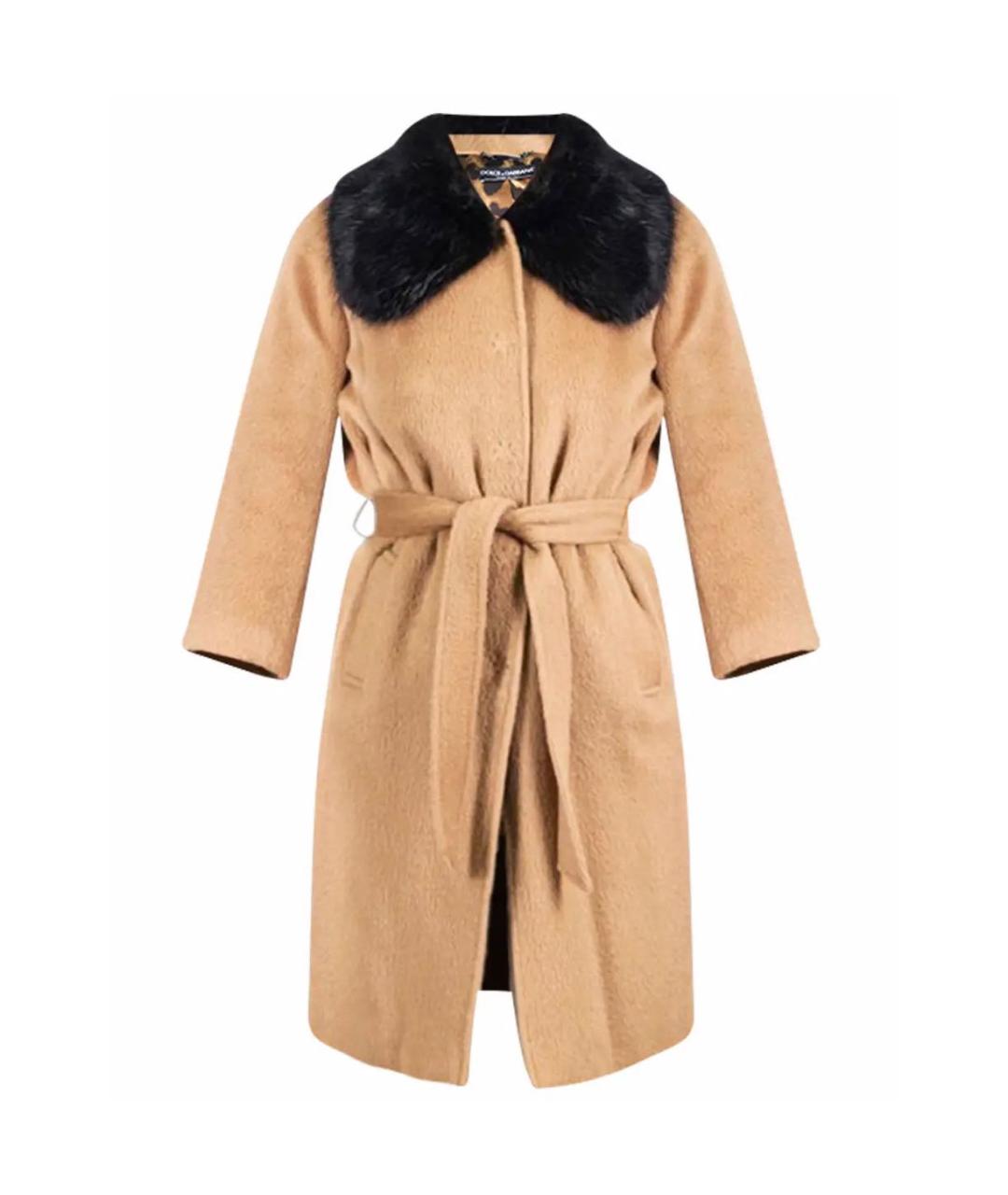 DOLCE&GABBANA Бежевое шерстяное пальто, фото 1