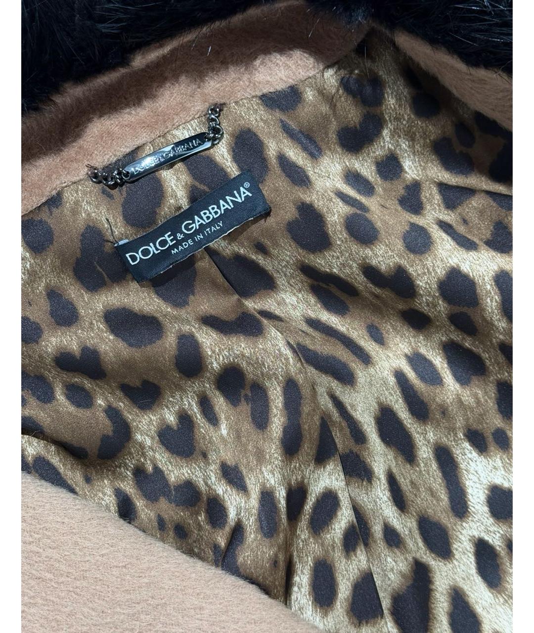 DOLCE&GABBANA Бежевое шерстяное пальто, фото 3