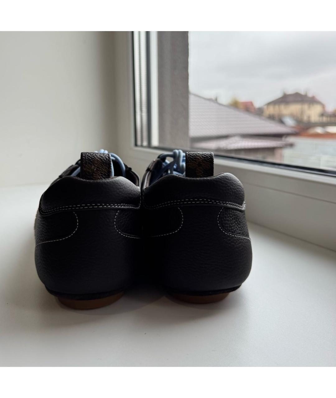 LOUIS VUITTON Коричневые кожаные кроссовки, фото 5