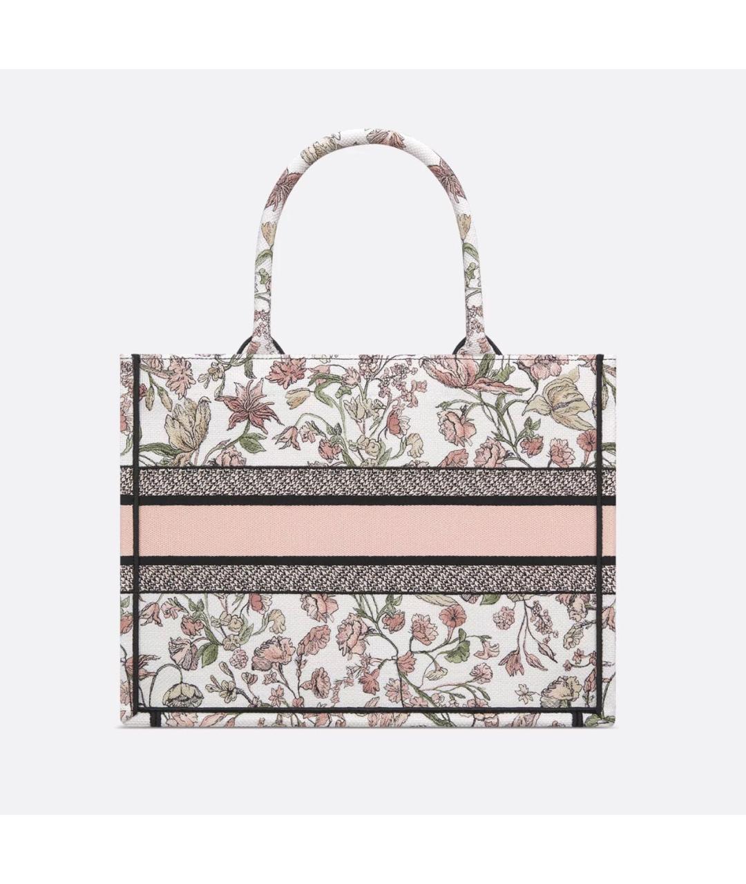 CHRISTIAN DIOR Розовая жаккардовая сумка тоут, фото 2