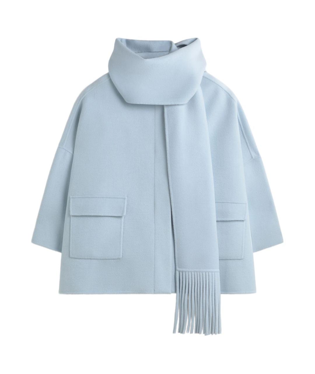 ERMANNO FIRENZE Голубая шерстяная куртка, фото 1