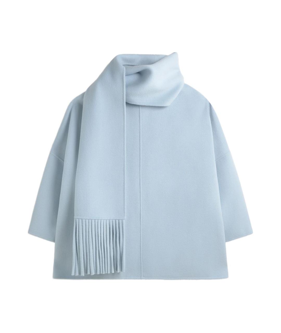 ERMANNO FIRENZE Голубая шерстяная куртка, фото 2