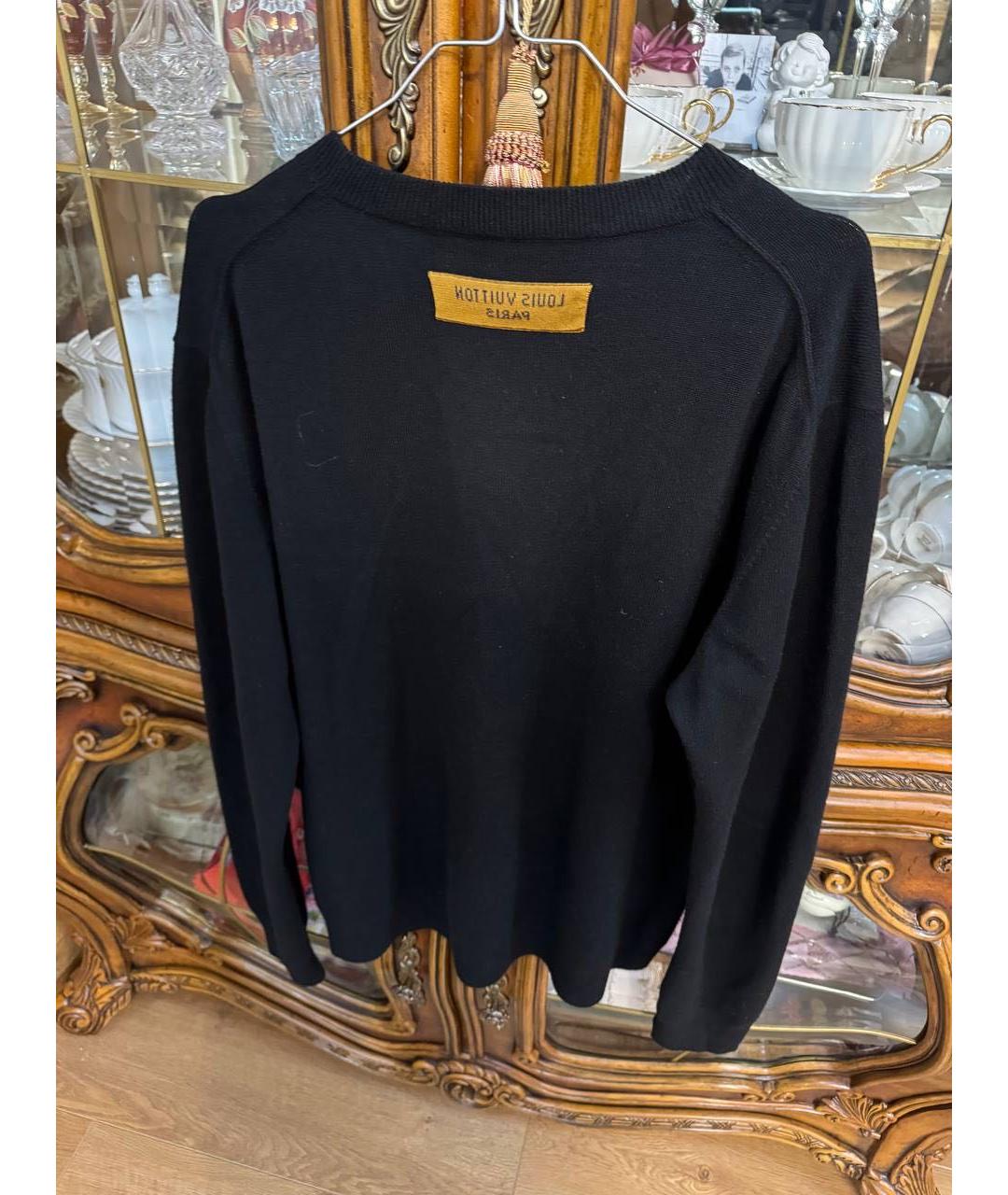 LOUIS VUITTON Темно-синий кашемировый джемпер / свитер, фото 2