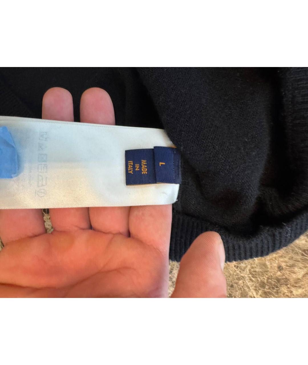 LOUIS VUITTON Темно-синий кашемировый джемпер / свитер, фото 5