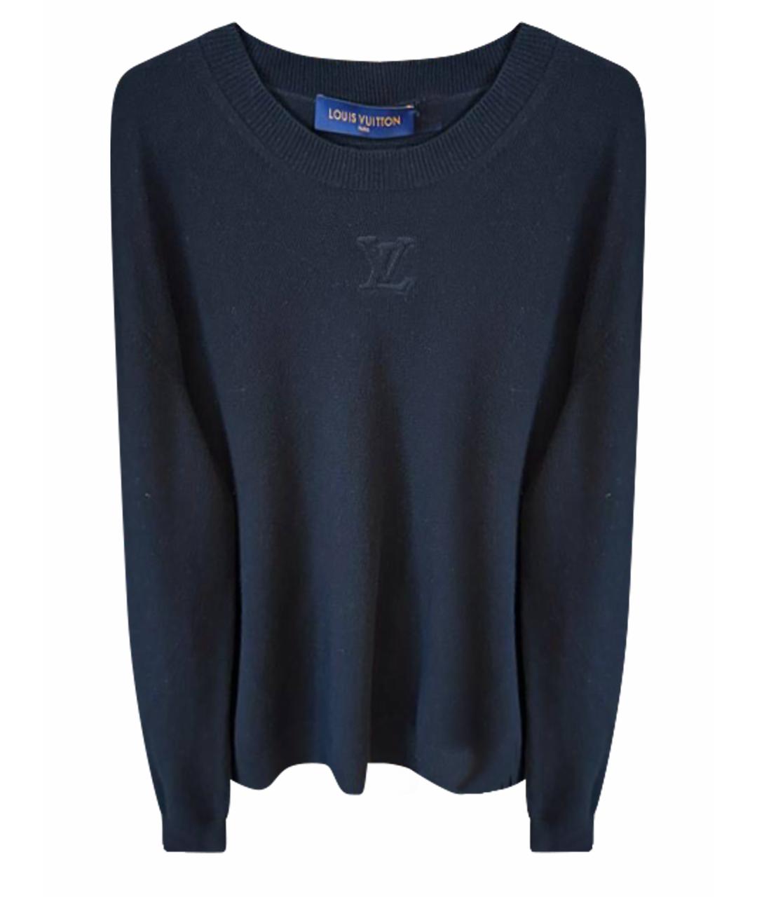 LOUIS VUITTON Темно-синий кашемировый джемпер / свитер, фото 1