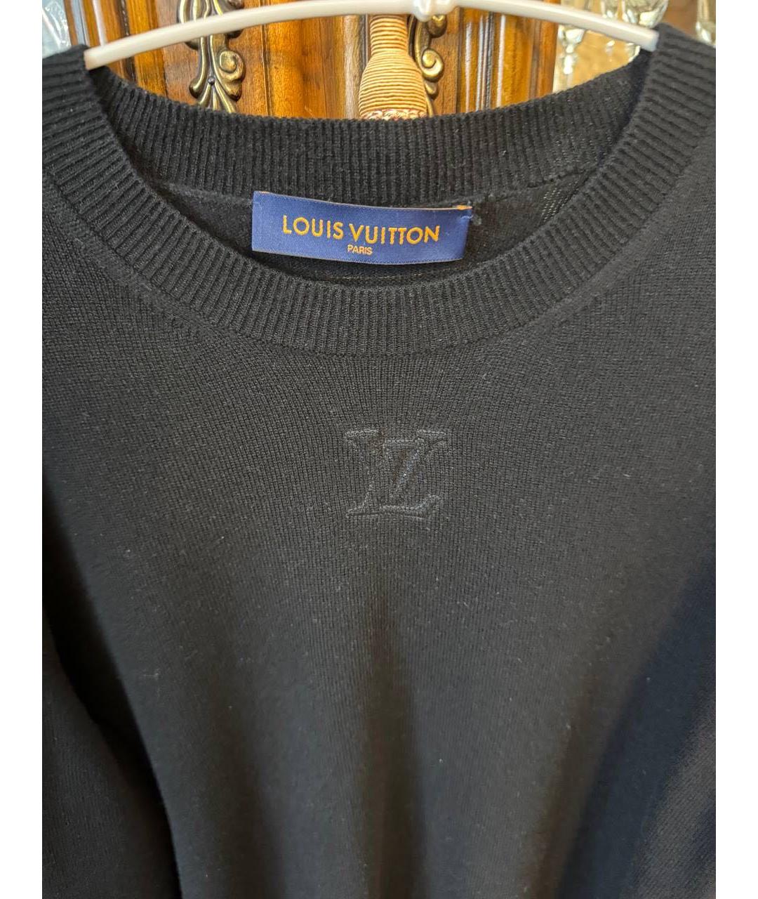 LOUIS VUITTON Темно-синий кашемировый джемпер / свитер, фото 3