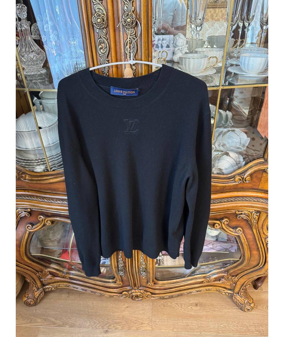 LOUIS VUITTON Темно-синий кашемировый джемпер / свитер, фото 7