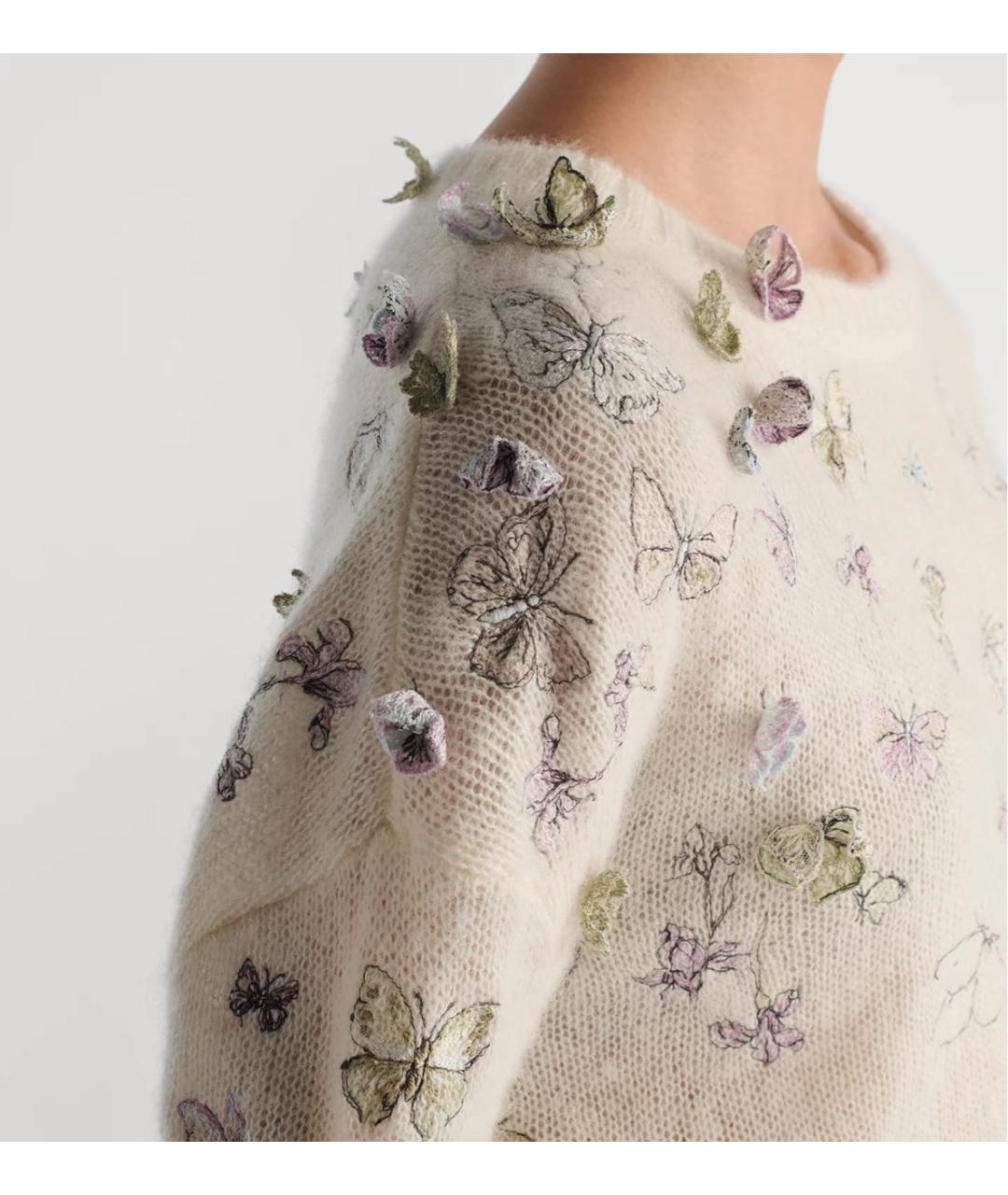 CHRISTIAN DIOR Белый кашемировый джемпер / свитер, фото 4