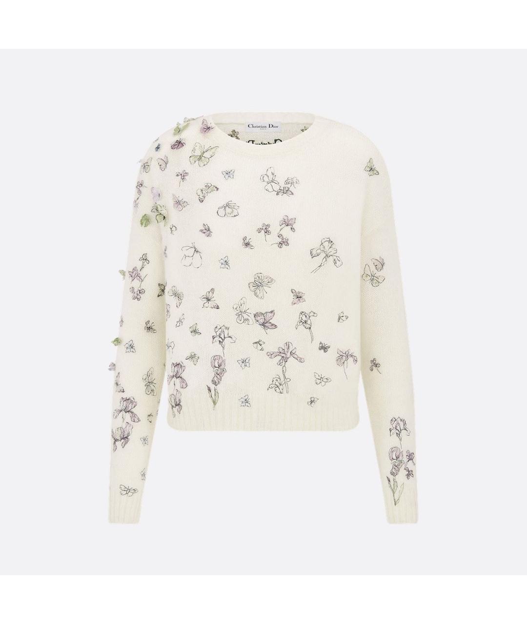 CHRISTIAN DIOR Белый кашемировый джемпер / свитер, фото 6