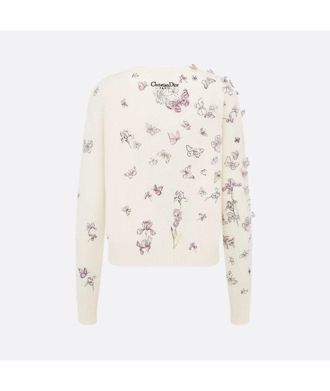 CHRISTIAN DIOR Белый кашемировый джемпер / свитер, фото 5