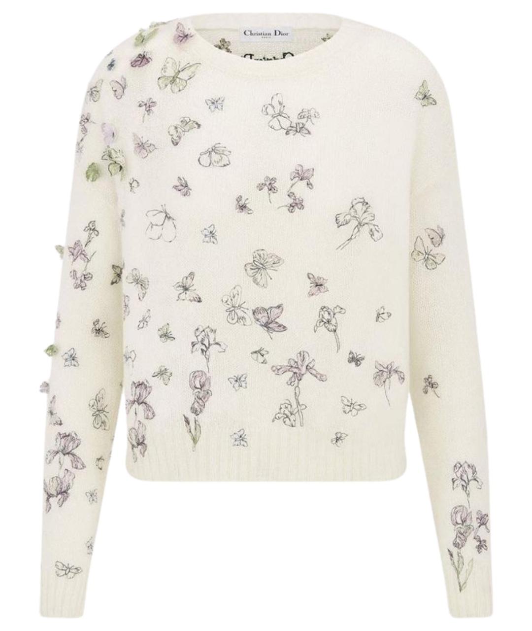 CHRISTIAN DIOR Белый кашемировый джемпер / свитер, фото 1