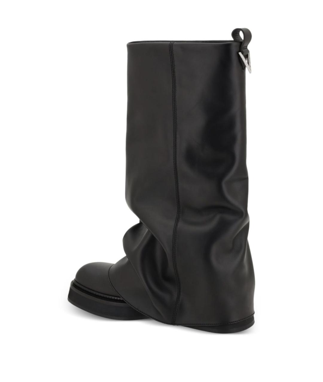THE ATTICO Черные кожаные сапоги, фото 3
