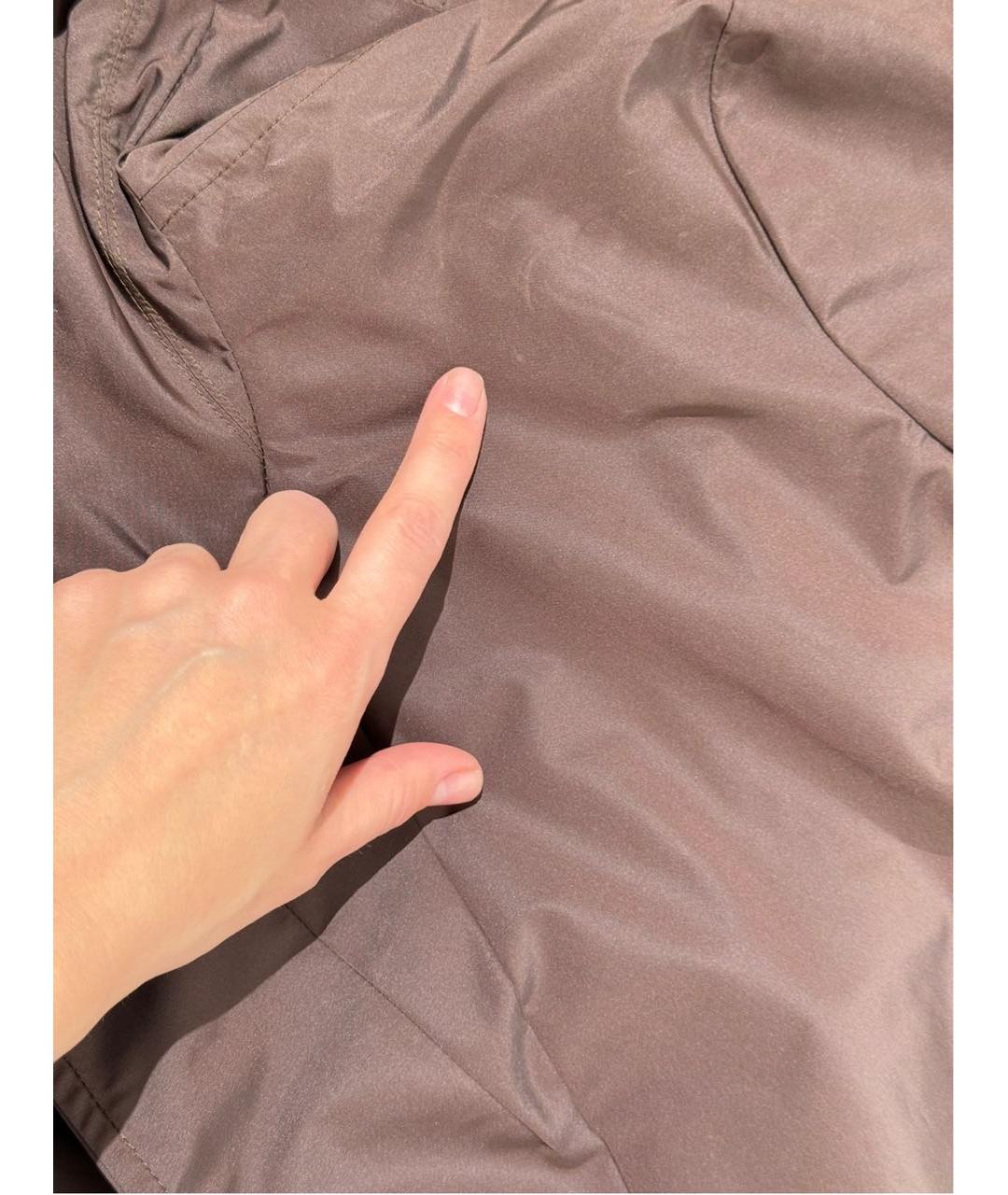 SAINT LAURENT Бордовый полиэстеровый тренч/плащ, фото 8