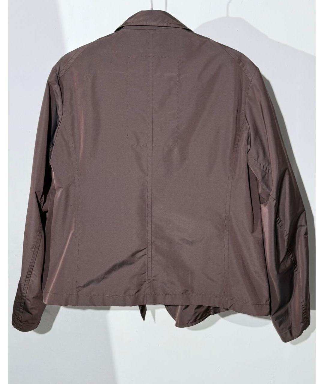 SAINT LAURENT Бордовый полиэстеровый тренч/плащ, фото 2