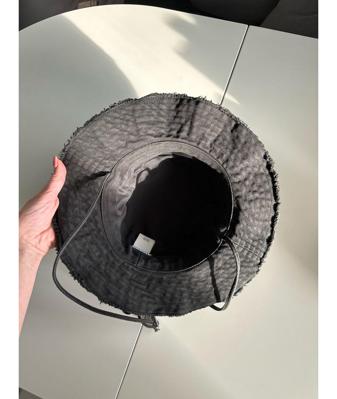 JACQUEMUS Черная хлопковая панама, фото 2