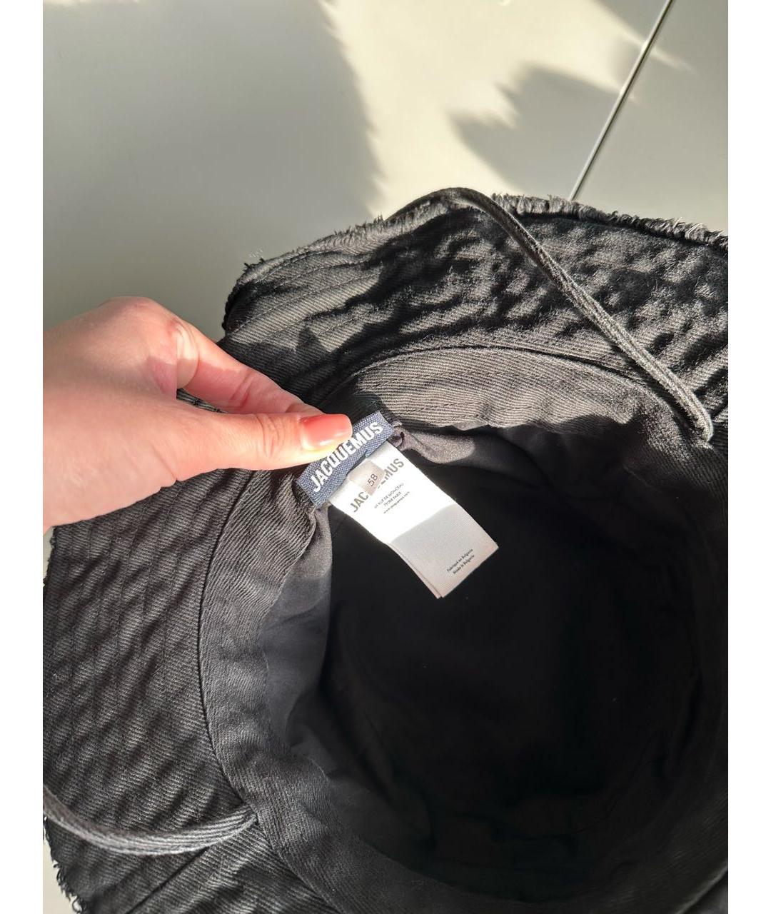 JACQUEMUS Черная хлопковая панама, фото 4