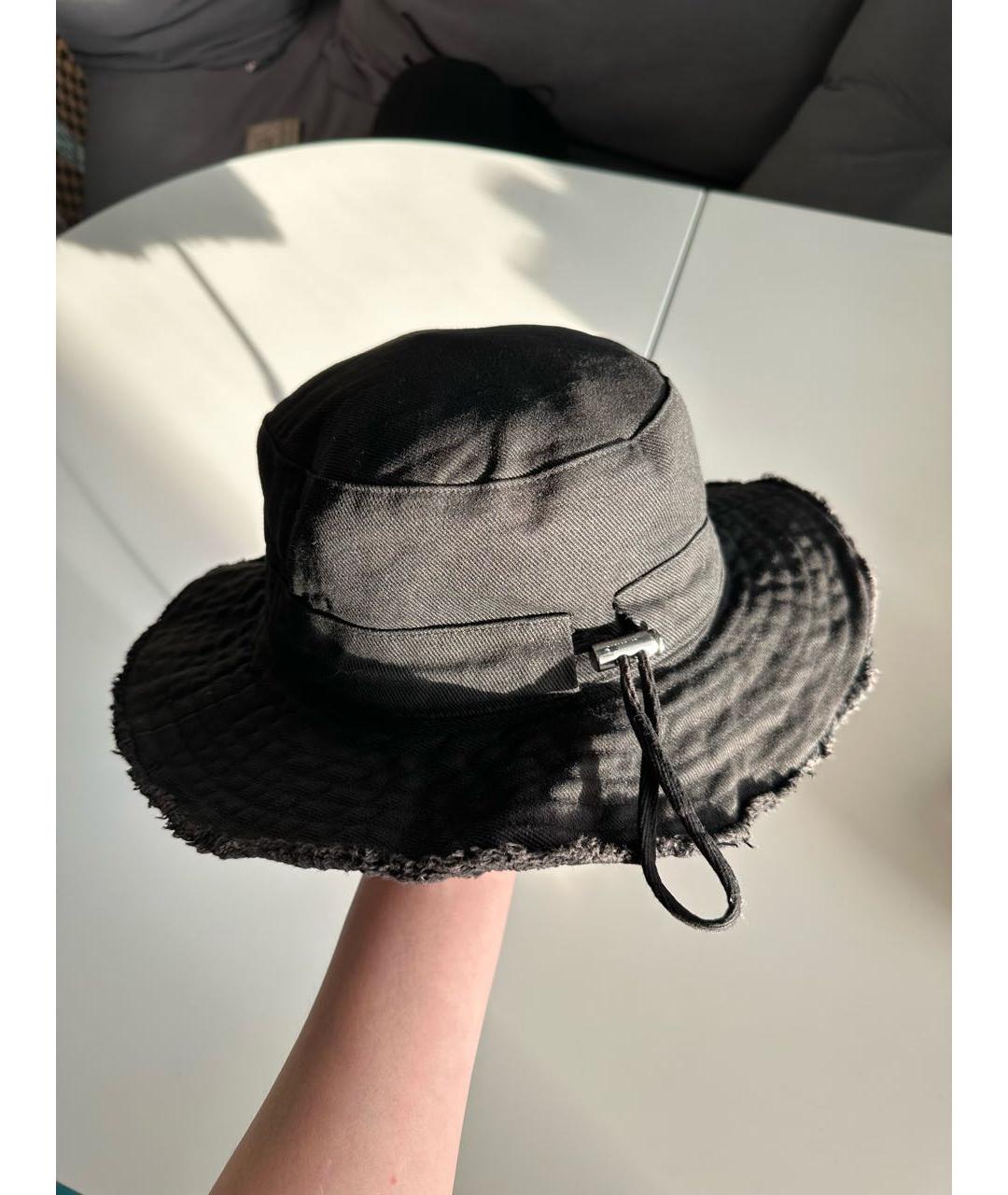 JACQUEMUS Черная хлопковая панама, фото 3