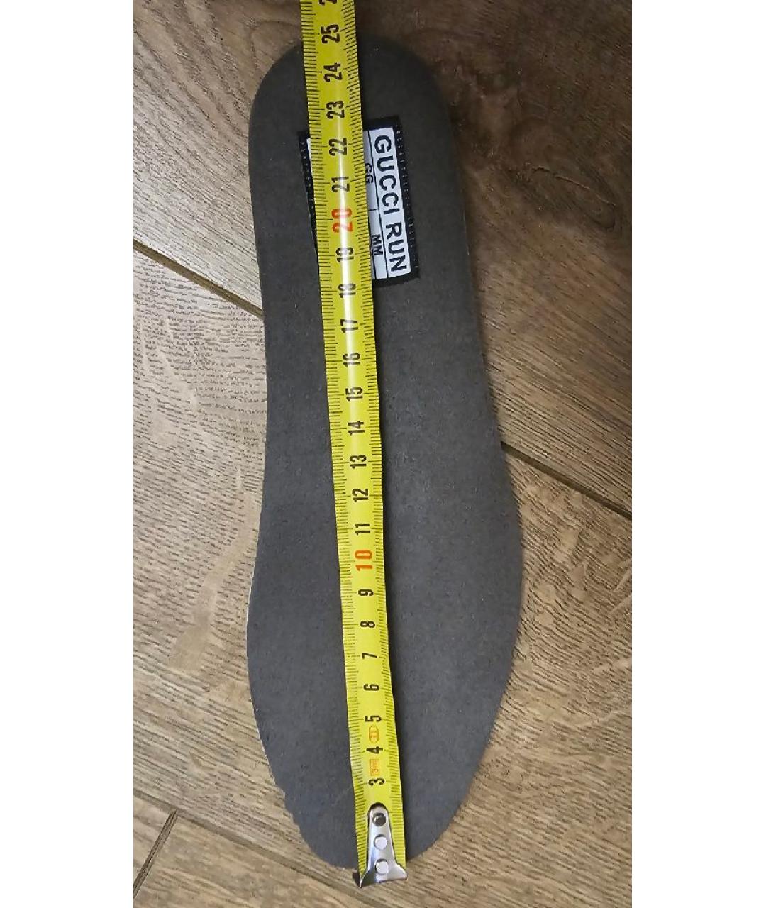 GUCCI Коричневые кожаные кроссовки, фото 6