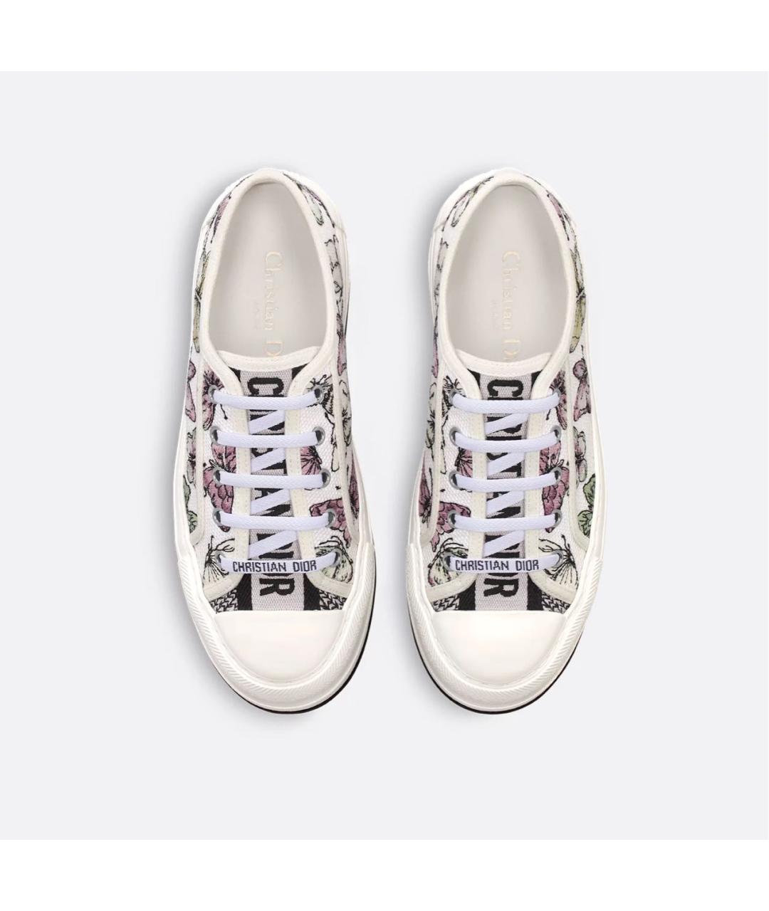 CHRISTIAN DIOR Белые текстильные кеды, фото 4