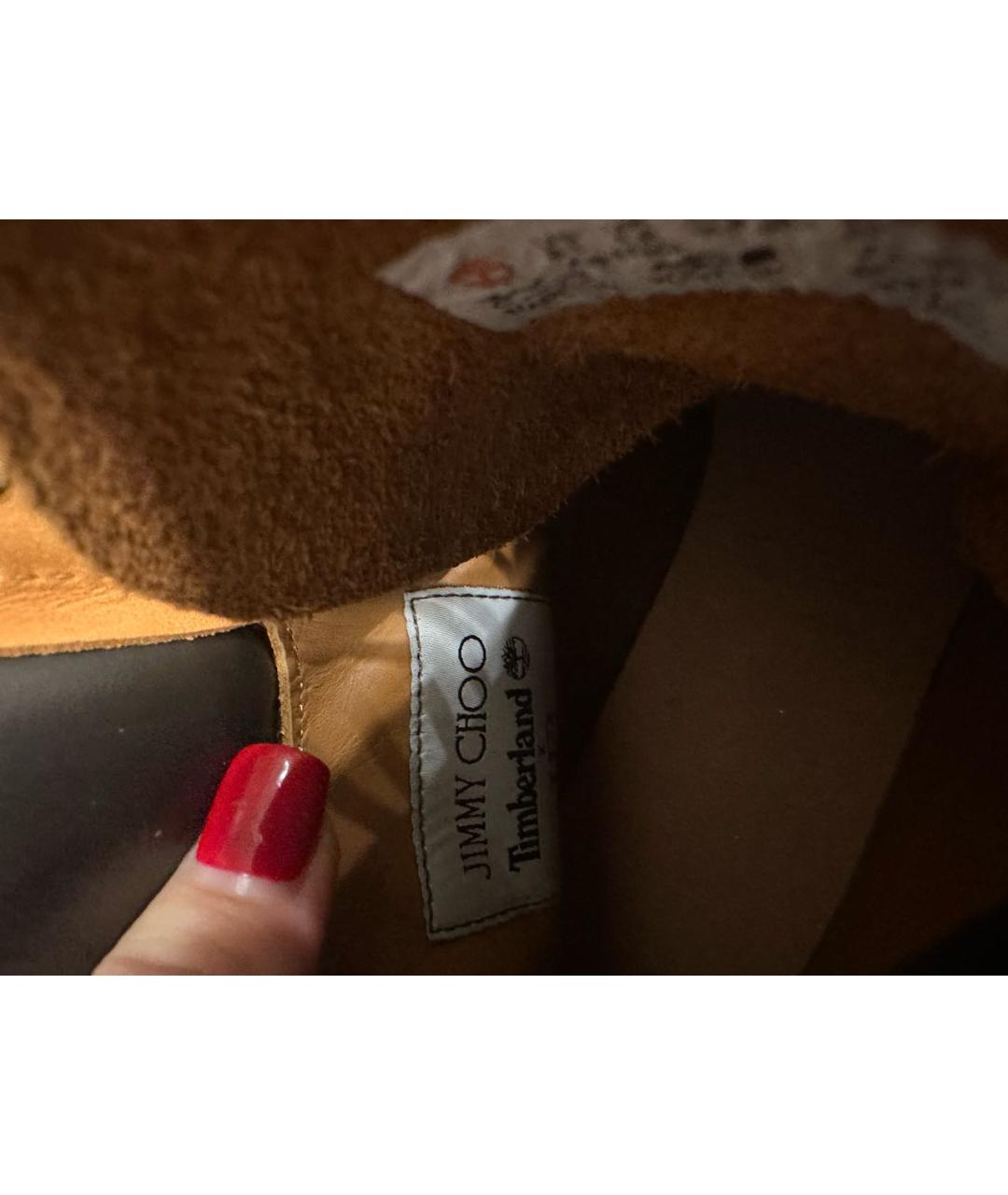 JIMMY CHOO Коричневые замшевые ботинки, фото 8