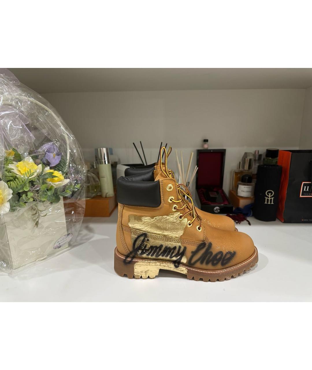 JIMMY CHOO Коричневые замшевые ботинки, фото 9