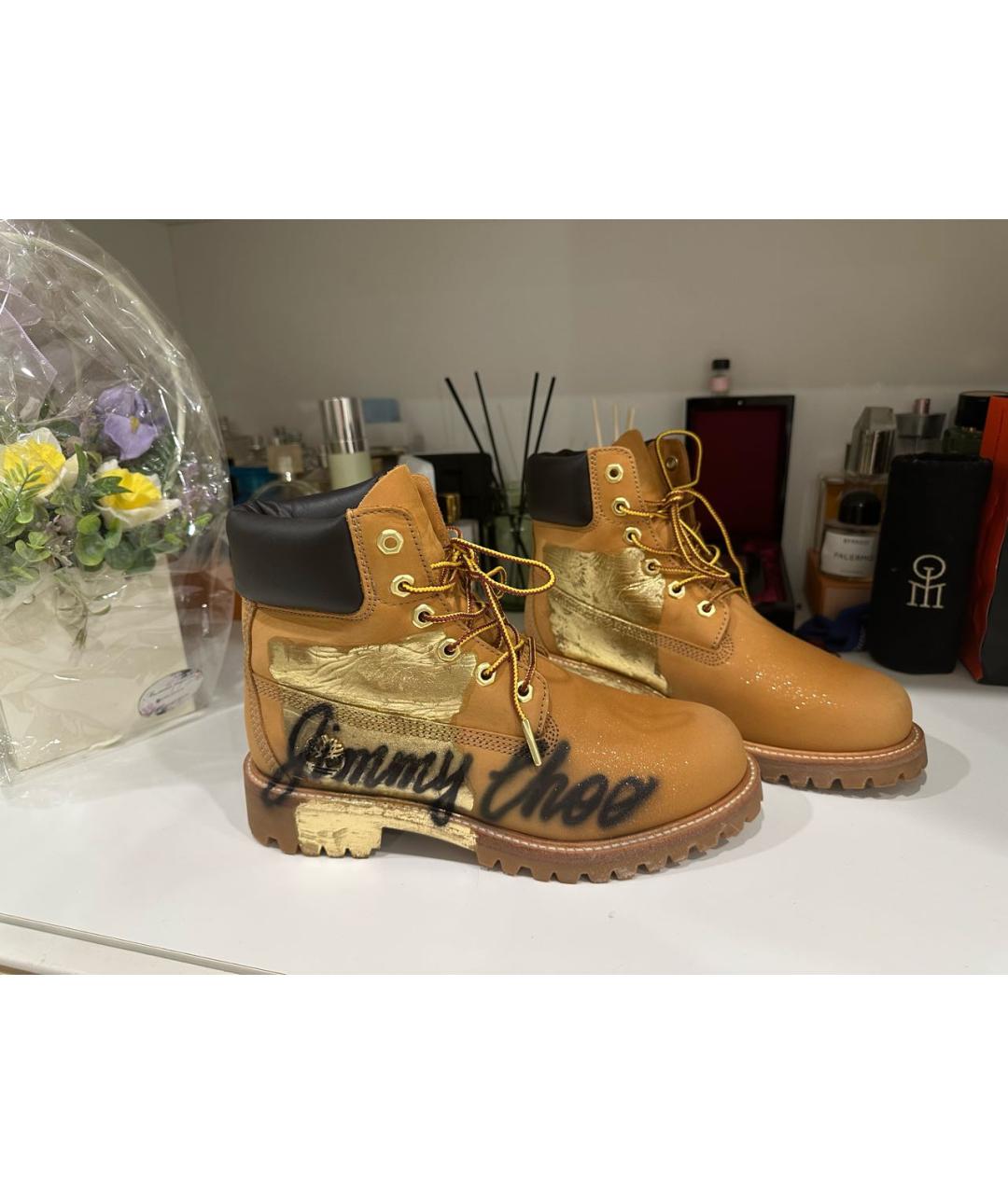 JIMMY CHOO Коричневые замшевые ботинки, фото 6