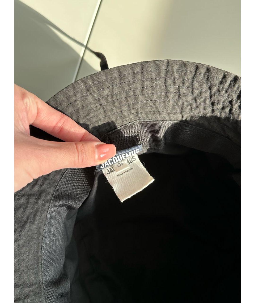 JACQUEMUS Черная хлопковая панама, фото 4