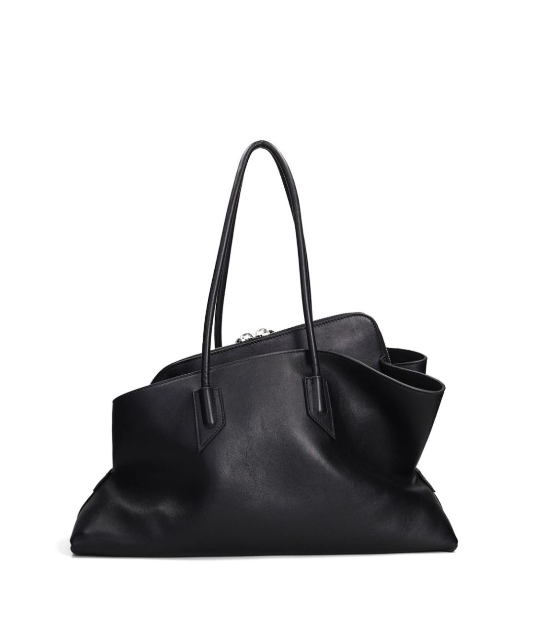 THE ATTICO Черная кожаная сумка тоут, фото 3